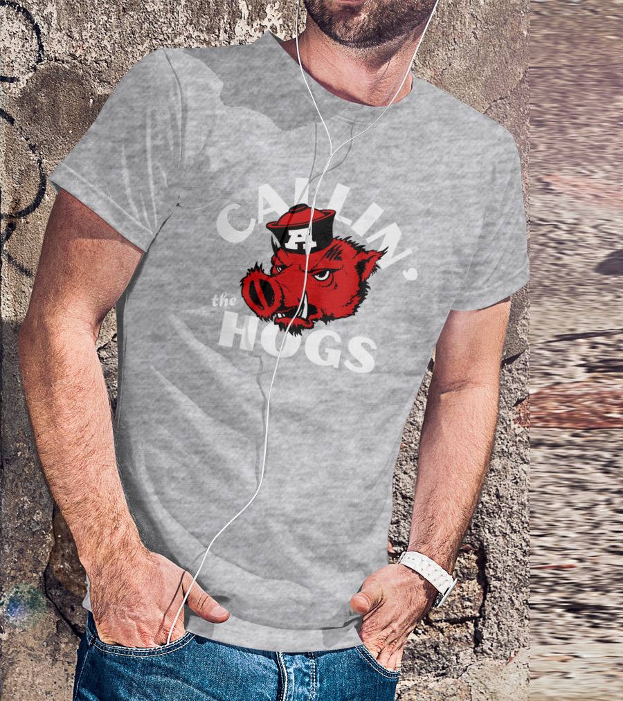 Charlie Hustle Store Callin' The Hogs Arkansas Razorbacks T-Shirt