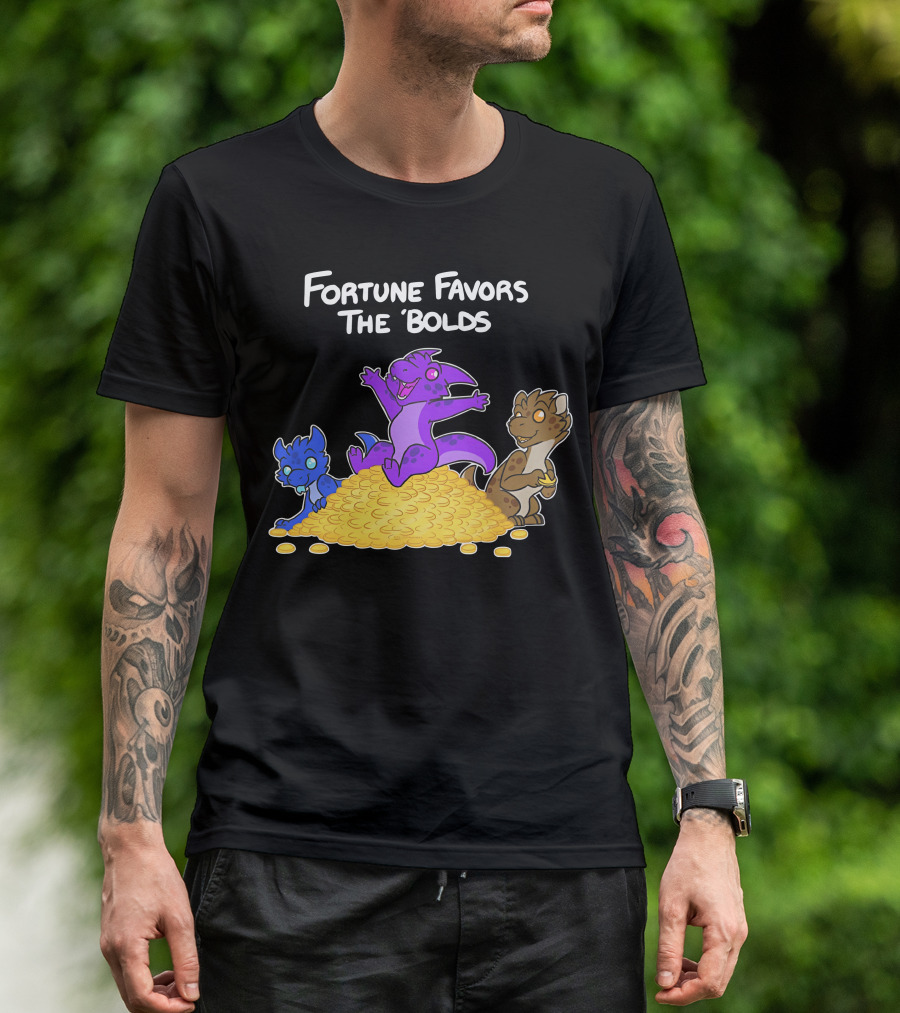Fortune Favors The Bolds Felisrandomis Kobold Coin Pile T-Shirt