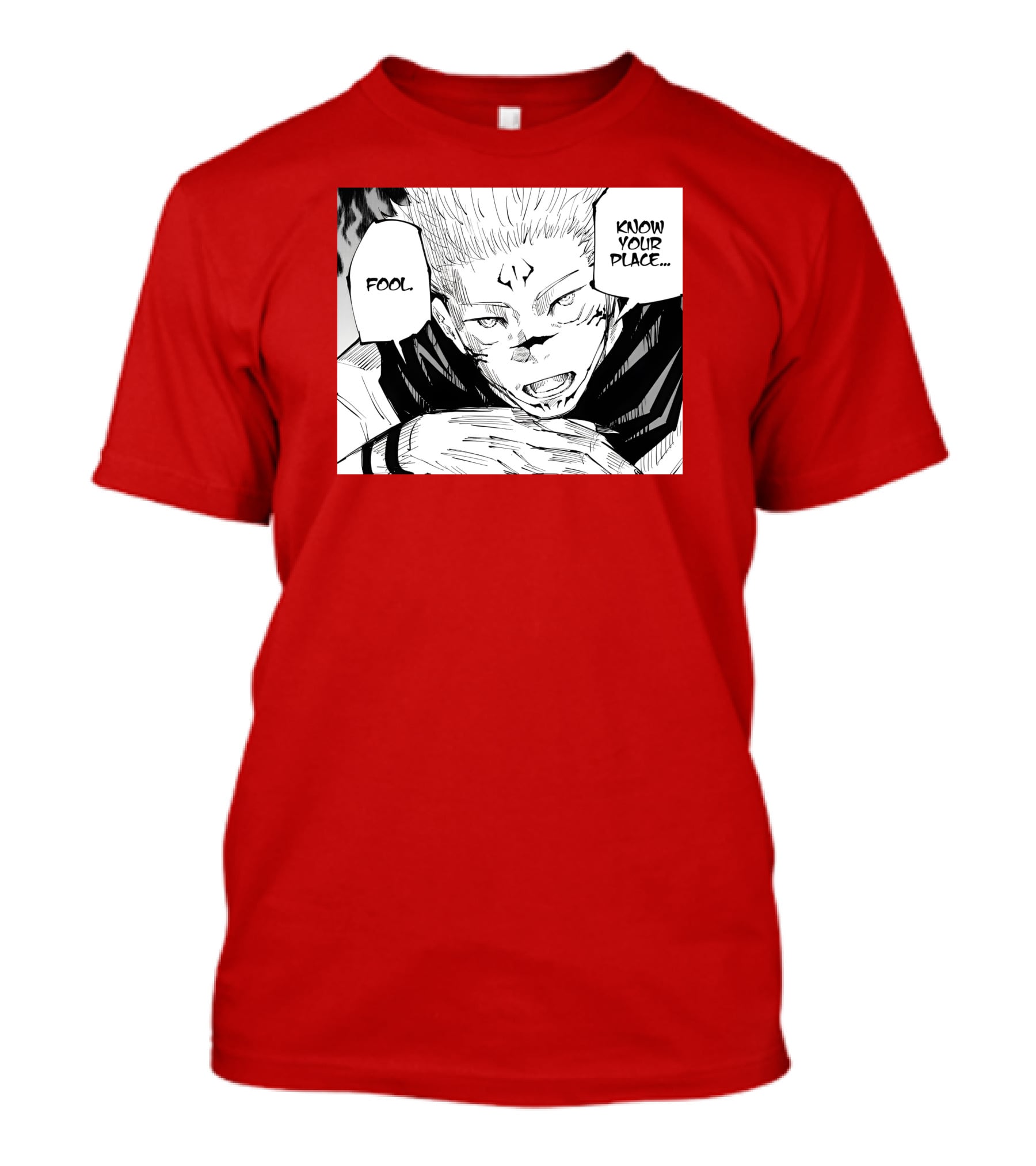 Jujutsu Kaisen Know Your Place Fool Manga Panel T-Shirt