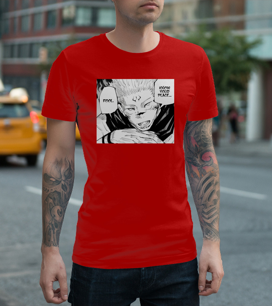 Jujutsu Kaisen Know Your Place Fool Manga Panel T-Shirt