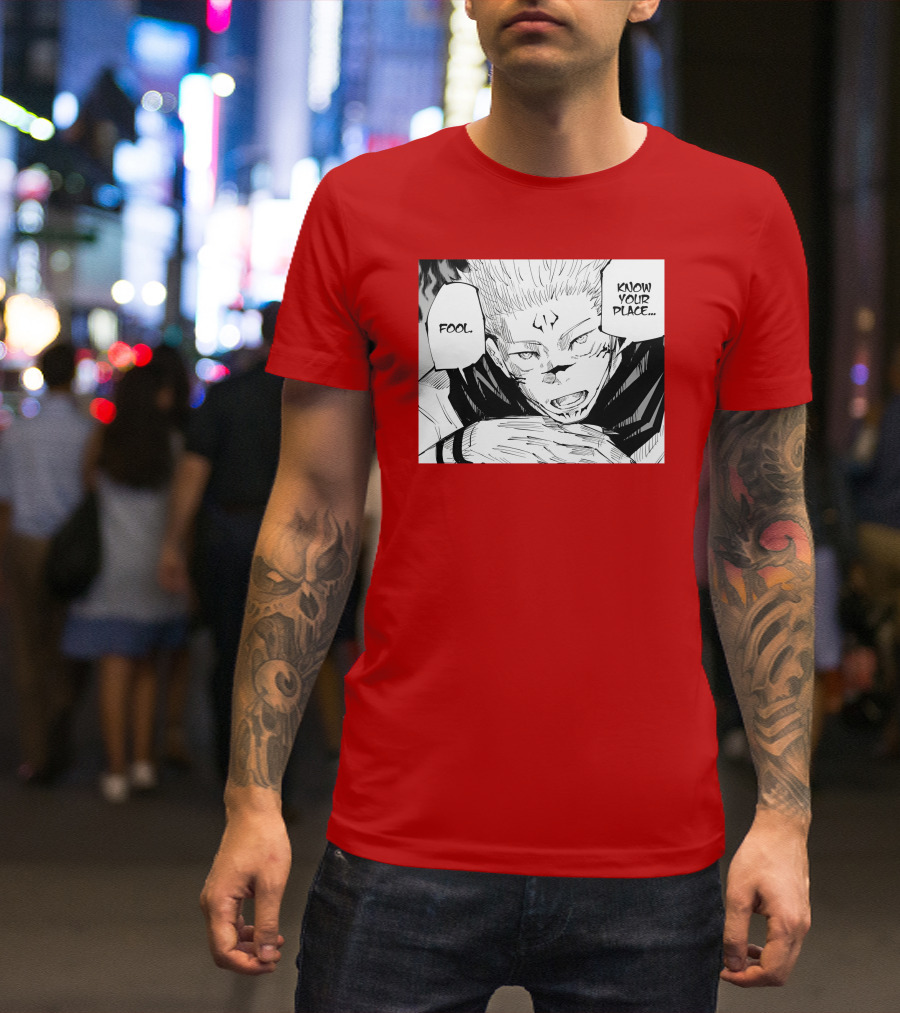 Jujutsu Kaisen Know Your Place Fool Manga Panel T-Shirt
