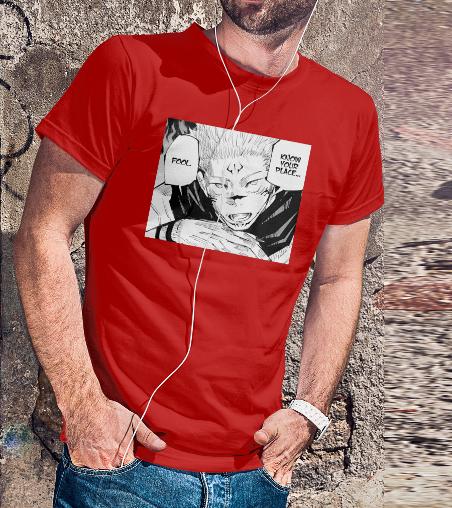Jujutsu Kaisen Know Your Place Fool Manga Panel T-Shirt