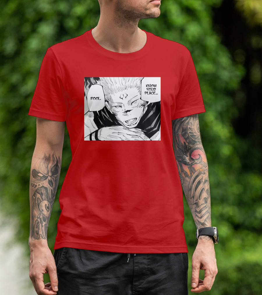 Jujutsu Kaisen Know Your Place Fool Manga Panel T-Shirt