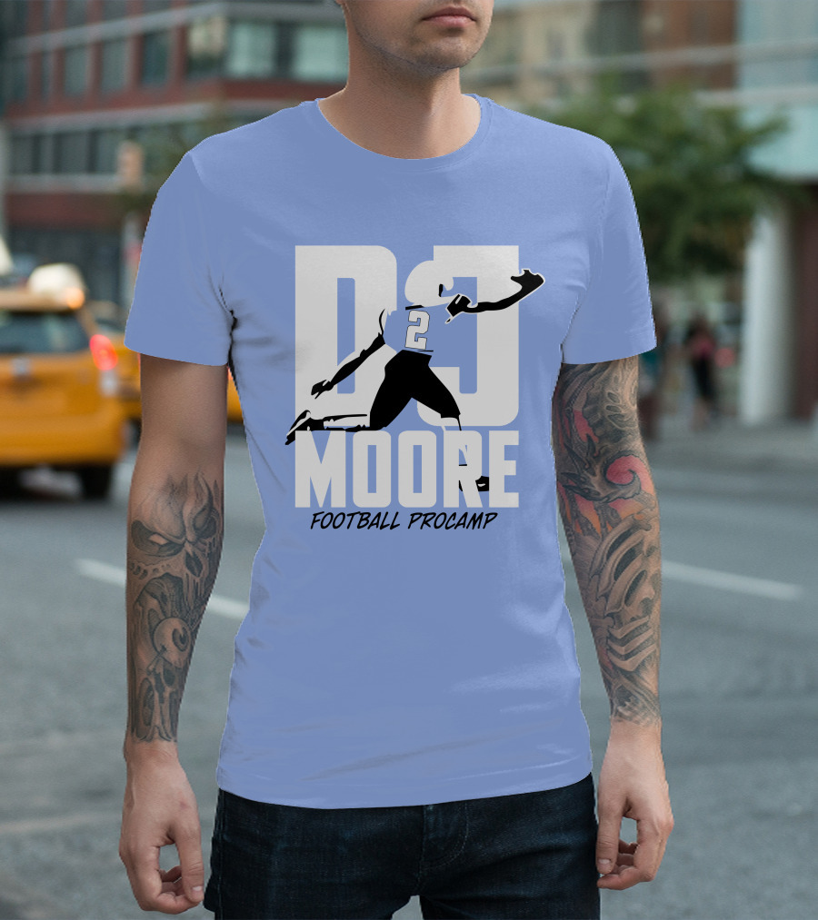 Chicago Bears DJ Moore 2 Football Procamp T-Shirt