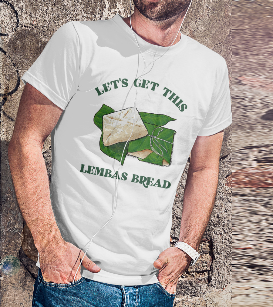 Let's Get This Lembas Bread Green Leaf Tolkien Reference T-Shirt