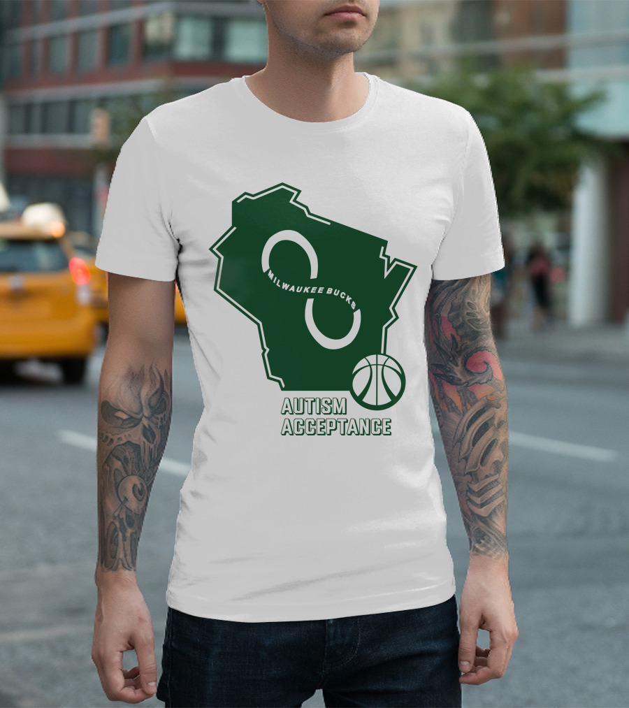 Aj Green Milwaukee Bucks Autism Acceptance T-Shirt