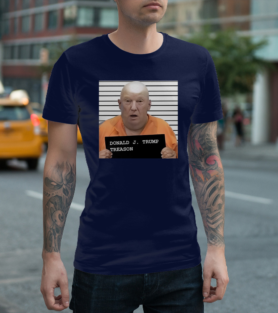 Sundae Divine Donald J. Trump Treason Mugshot T-Shirt