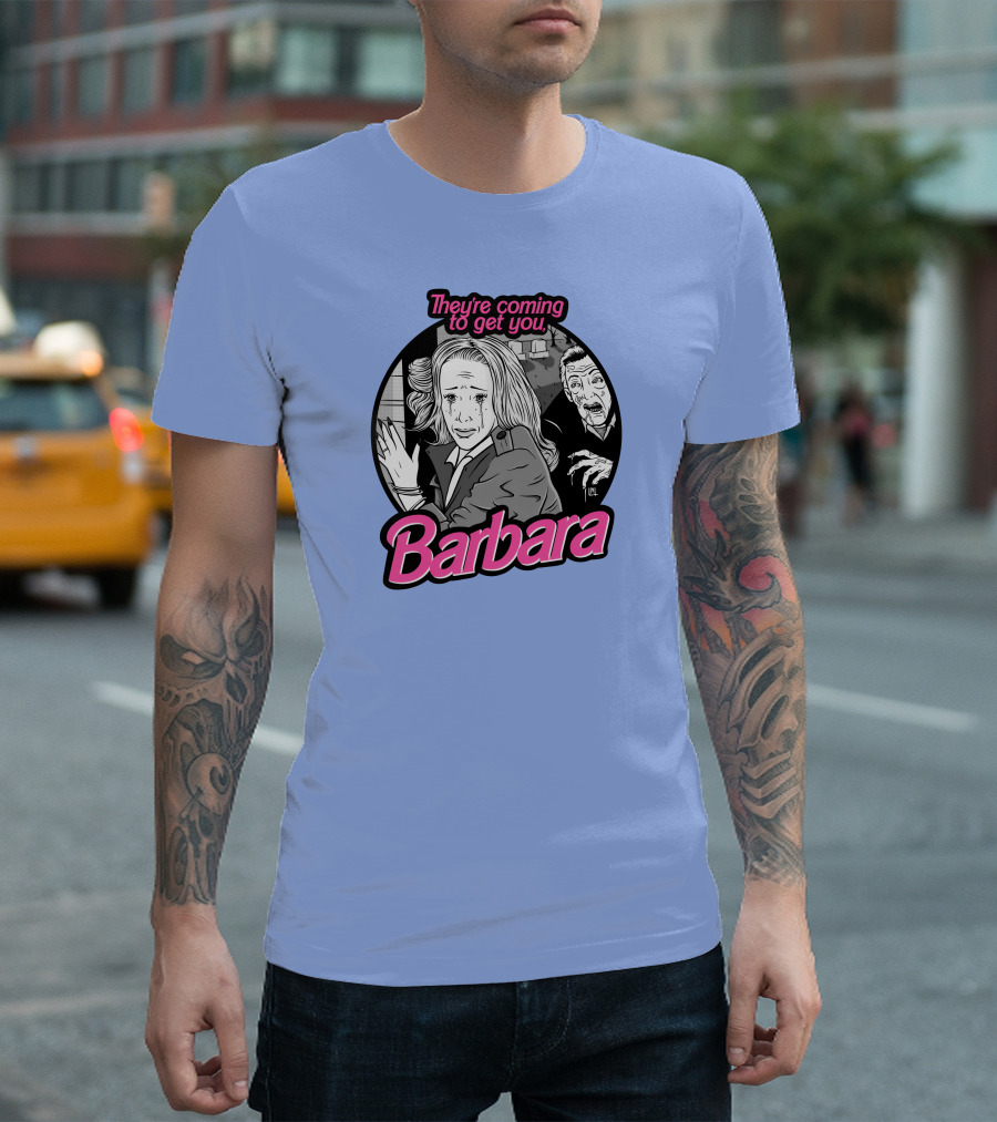 They're Coming to Get You Barbara Horror Scene Comic T-Shirt