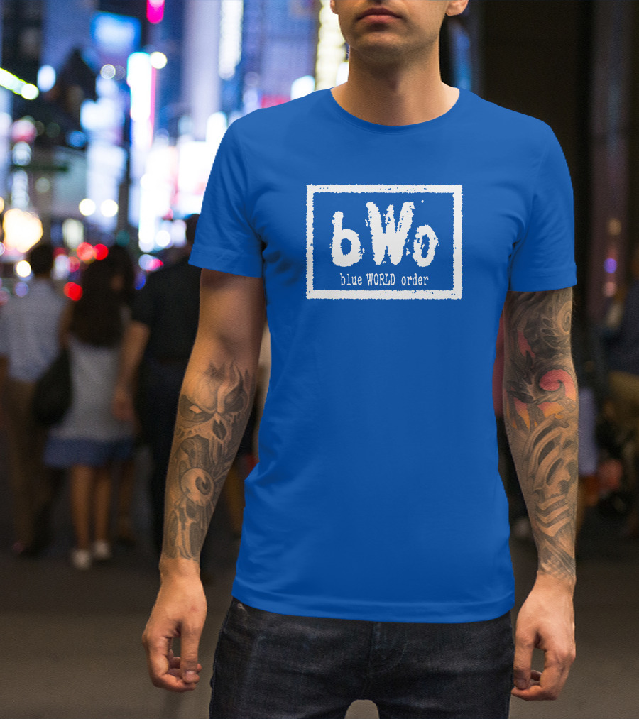 BWo Blue World Order Wrestling Inspired T-Shirt