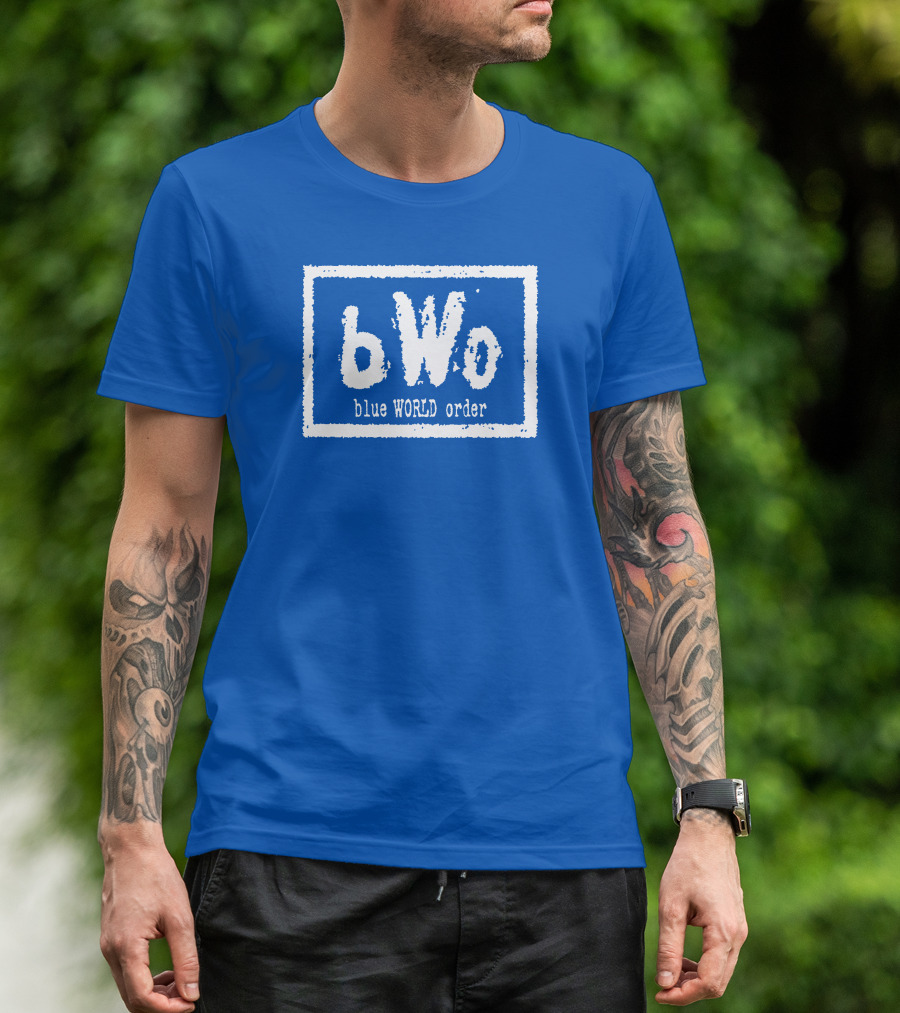 BWo Blue World Order Wrestling Inspired T-Shirt