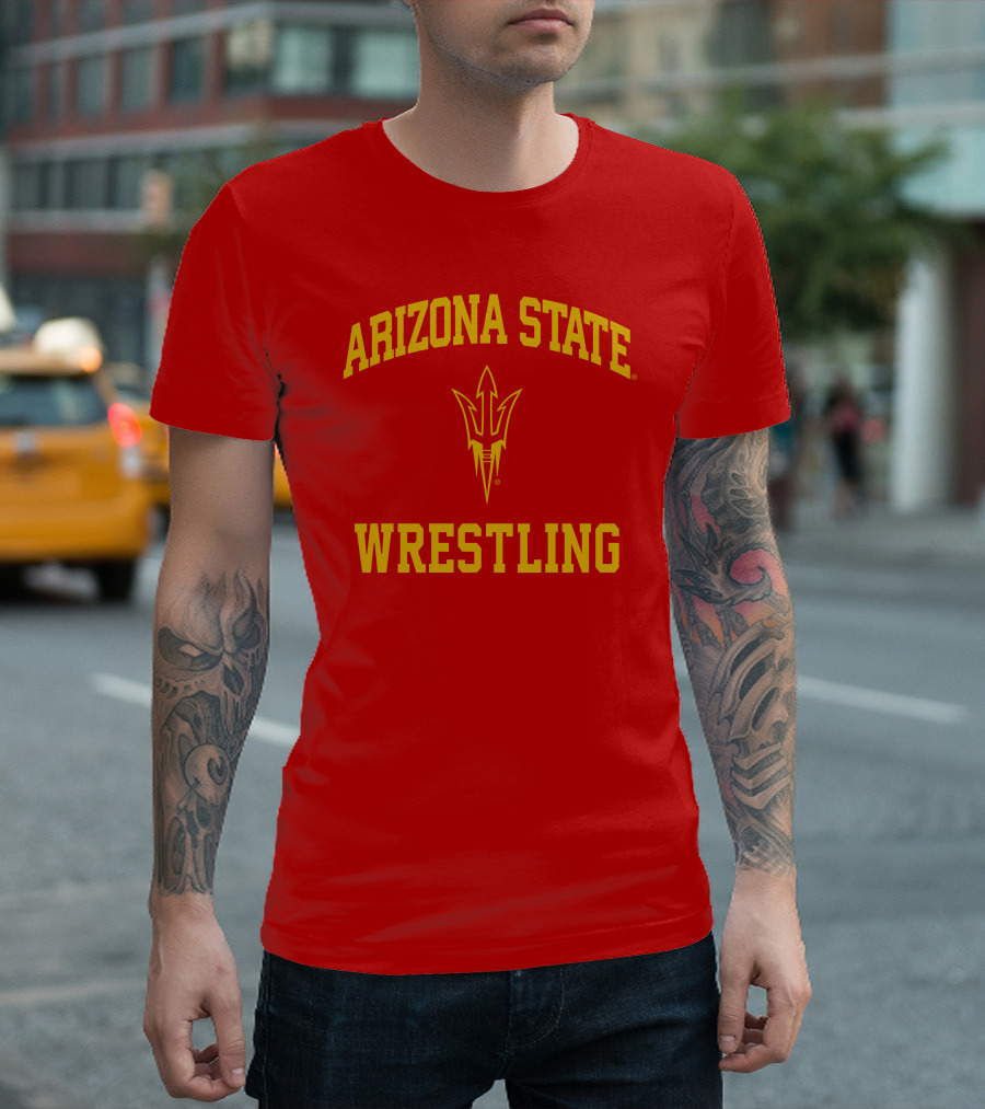 Arizona State Sun Devils Wrestling Fork T-Shirt