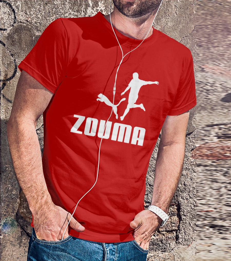 Zouma Player Silhouette With Cat Jumping T-Shirt