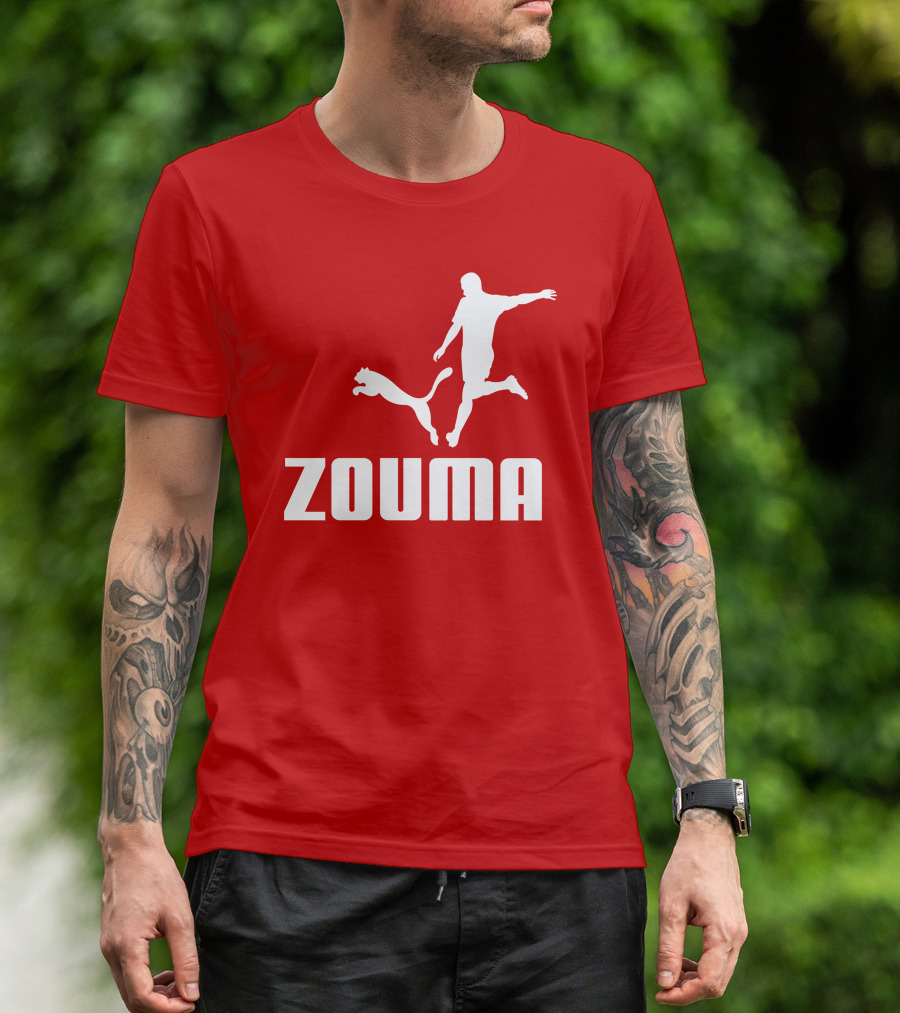 Zouma Player Silhouette With Cat Jumping T-Shirt