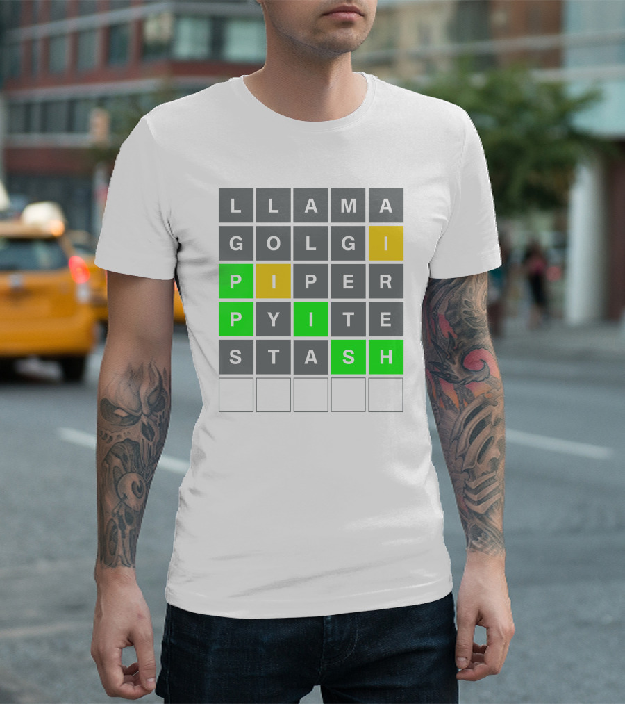 David Steinberg Phish Wordle Llama Golgi Piper Stash T-Shirt