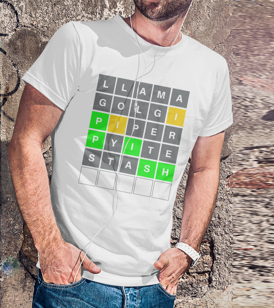 David Steinberg Phish Wordle Llama Golgi Piper Stash T-Shirt
