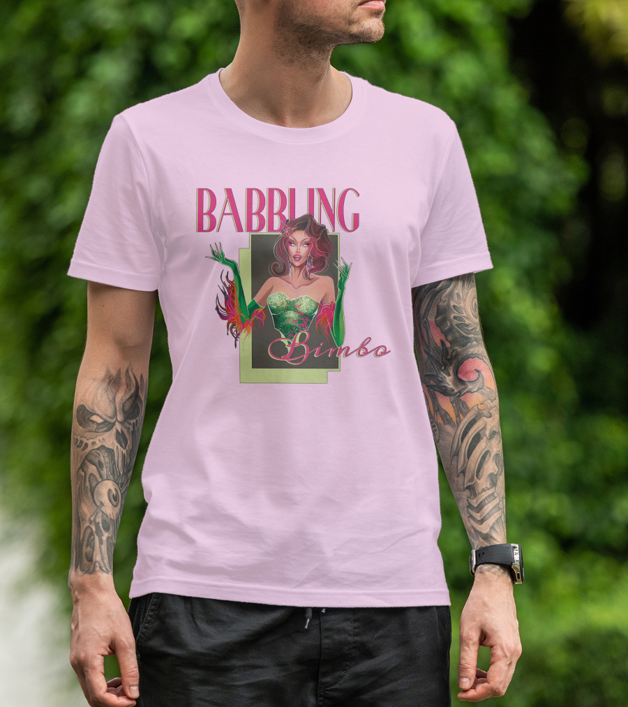 Voss Events Merch Jasmine Kennedie Babbling Bimbo Green Glamour Dress T-Shirt
