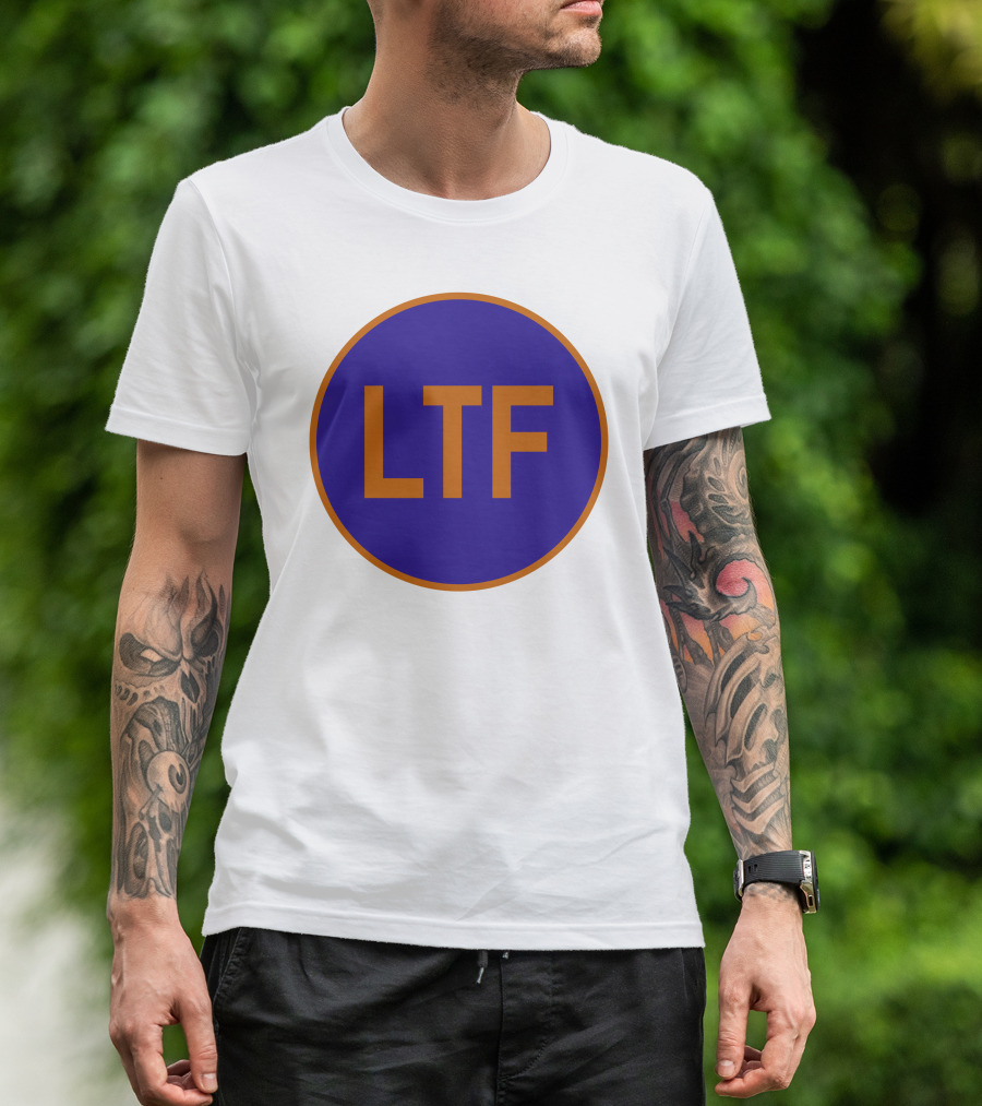 LTF Blue And Orange Round Logo Emblem T-Shirt