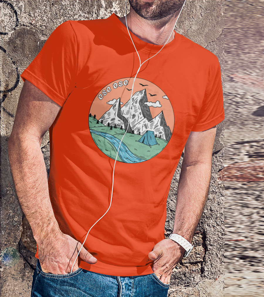 Christine Oso Oso River Tent Camping Mountains T-Shirt