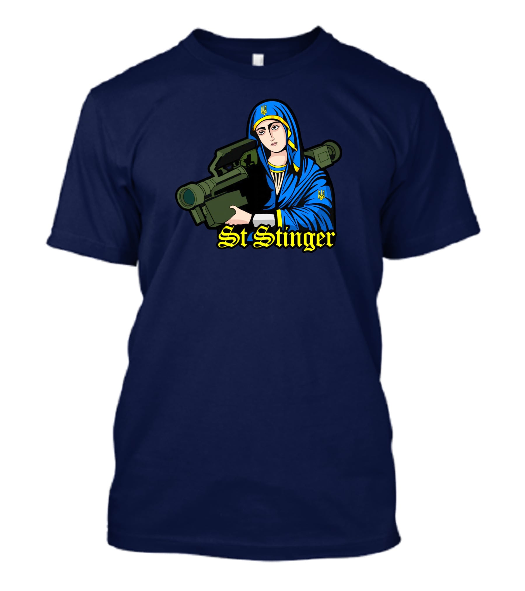 Saint Javelin St Stinger Blue And Yellow Soldier T-Shirt
