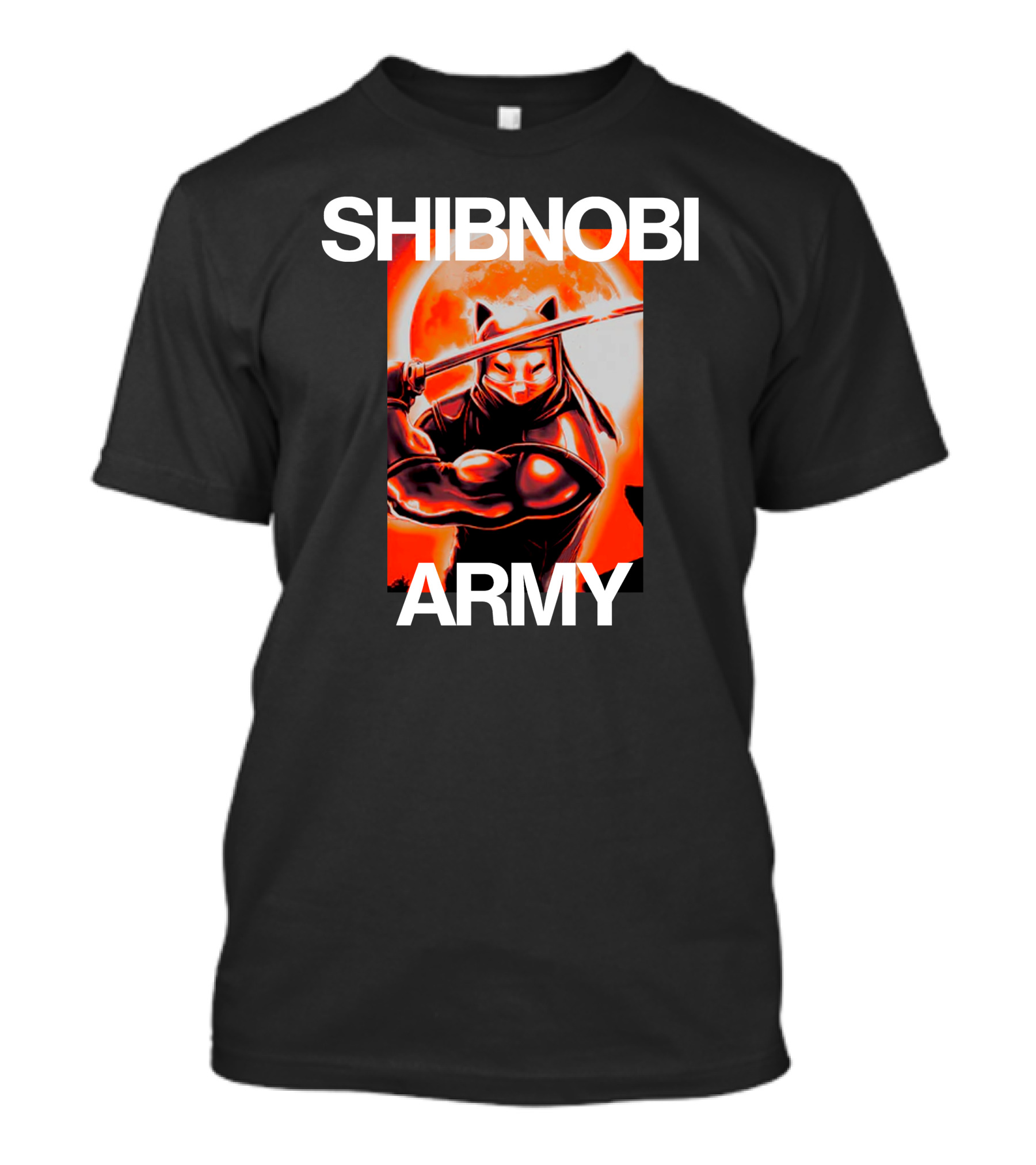 Shibnobi Army Shibnobi Ninja Cat Warrior Moon T-Shirt