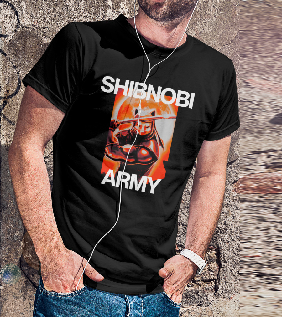 Shibnobi Army Shibnobi Ninja Cat Warrior Moon T-Shirt