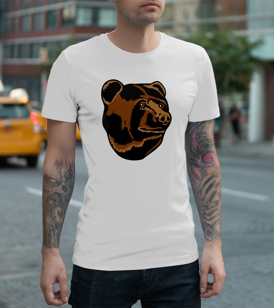 Boston Bruins Logo Bear Head T-Shirt