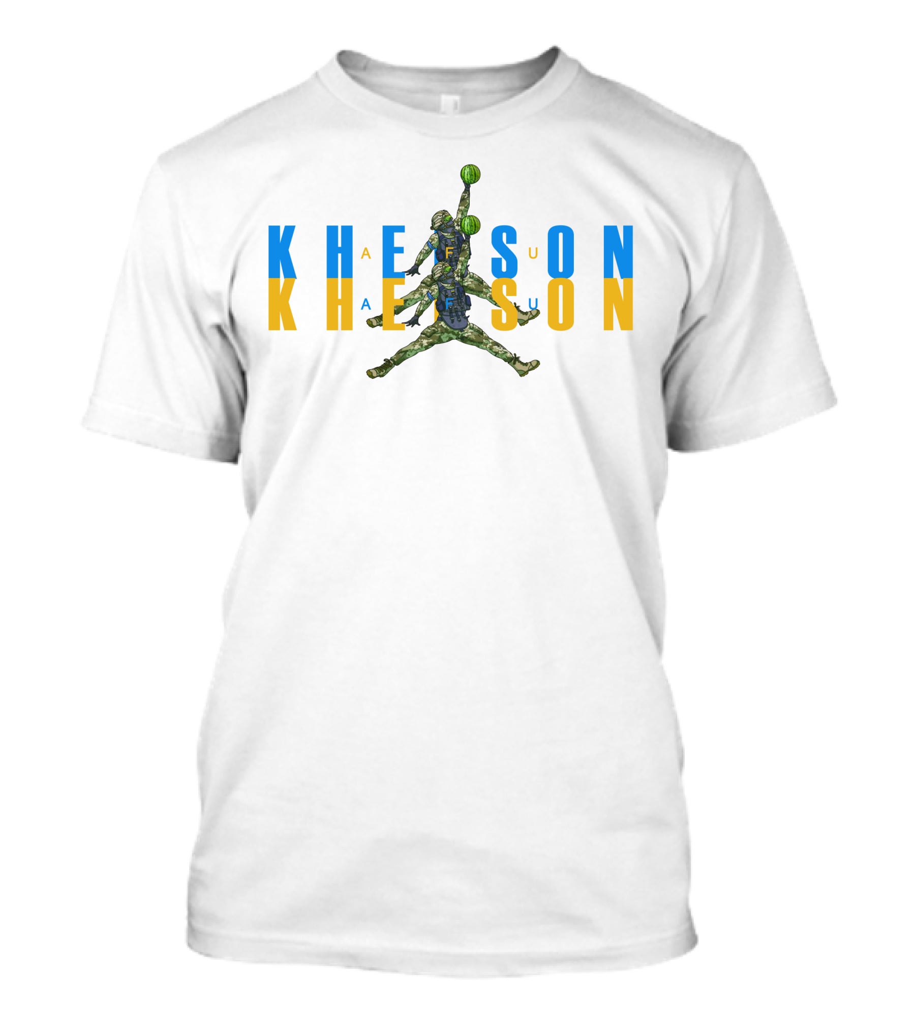 Kherson Afu Watermelon Warrior Jumpman Homage T-Shirt