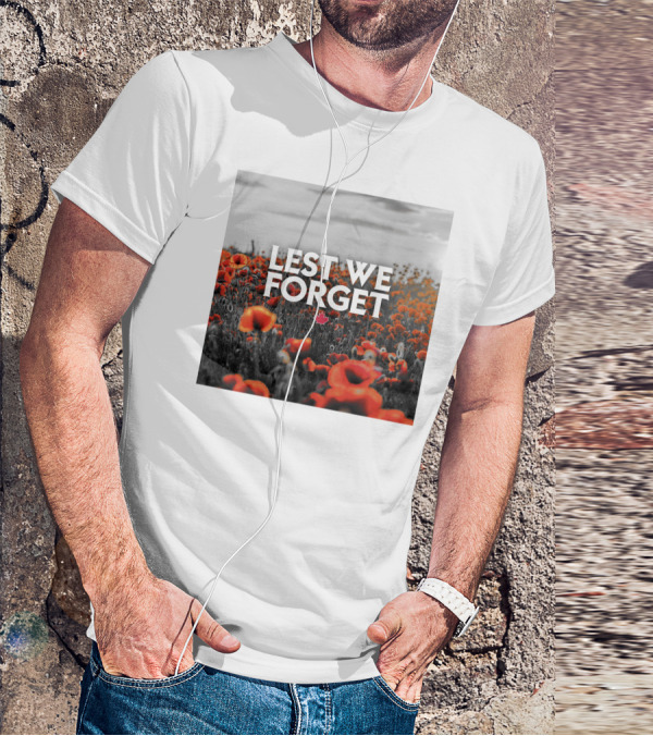 LEST WE FORGET CANADA POPPY FIELD REMEMBRANCE DAY T-Shirt