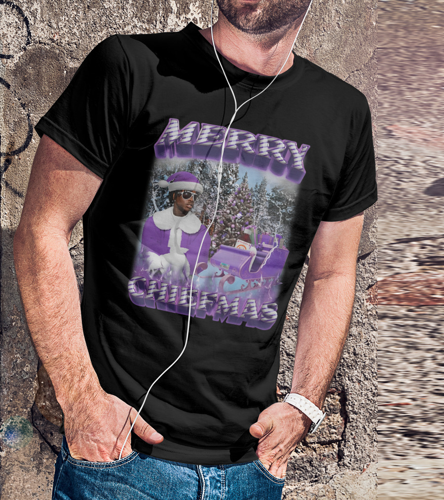 Merry Chiefmas Purple Santa Winter Wonderland T-Shirt