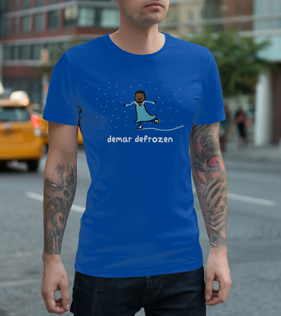 Demar Defrozen Ice Skating Figure with Sparkling Stars T-Shirt