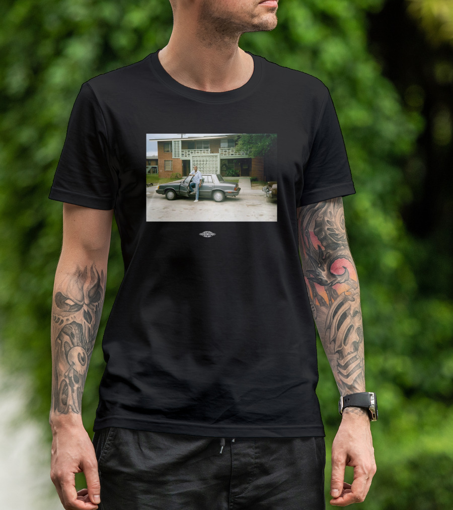Vintage Warnock Midcentury Modern House Photo Retro Car Scene T-Shirt