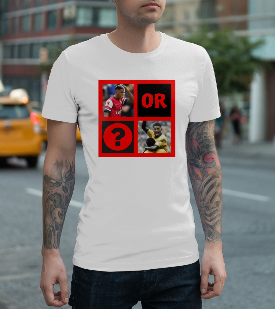 Walcott Question Mark Or Iconic Footballer Image T-Shirt