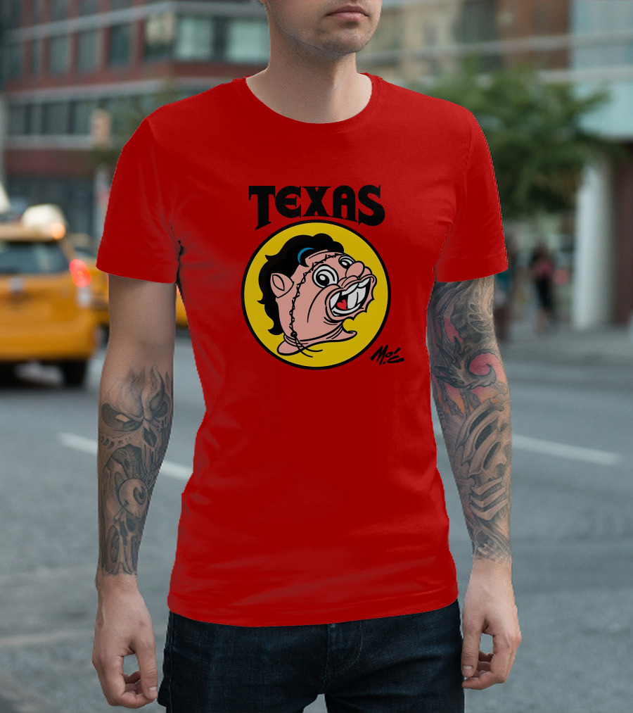 Texas Moc Heather Buckley Mo'e Cartoon T-Shirt