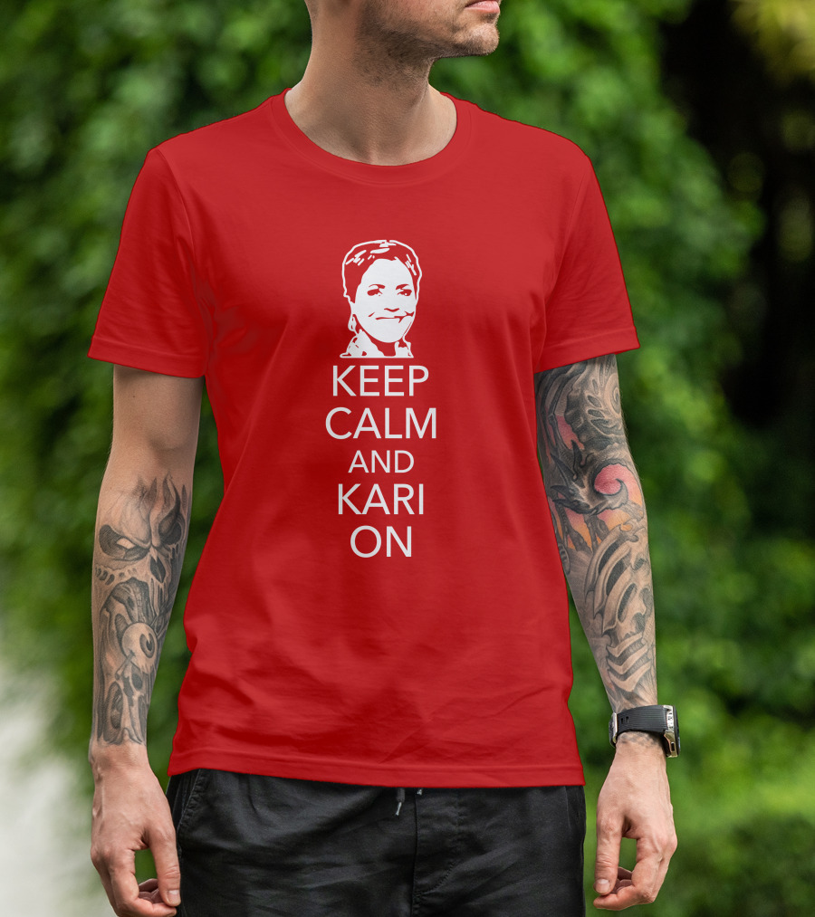 Patriottakes Keep Calm And Kari On Iconic Phrase T-Shirt