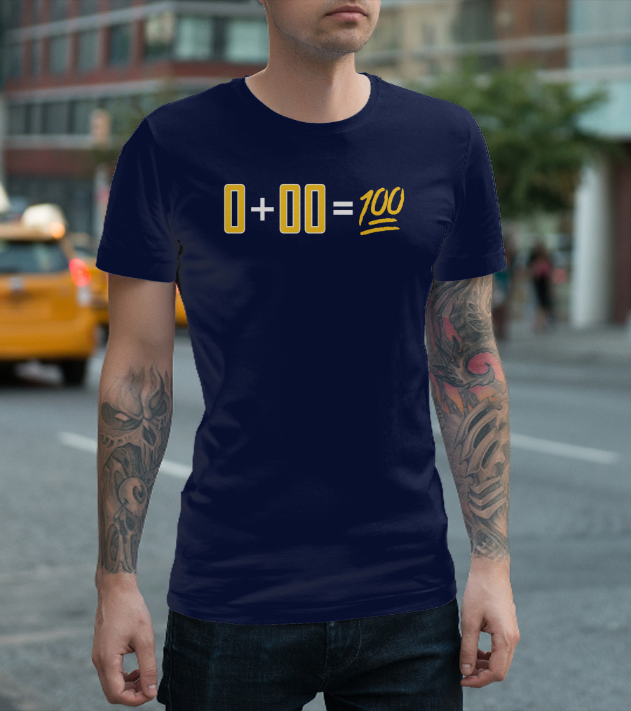 0+00=100 Obvious Equation With Emphasis T-Shirt