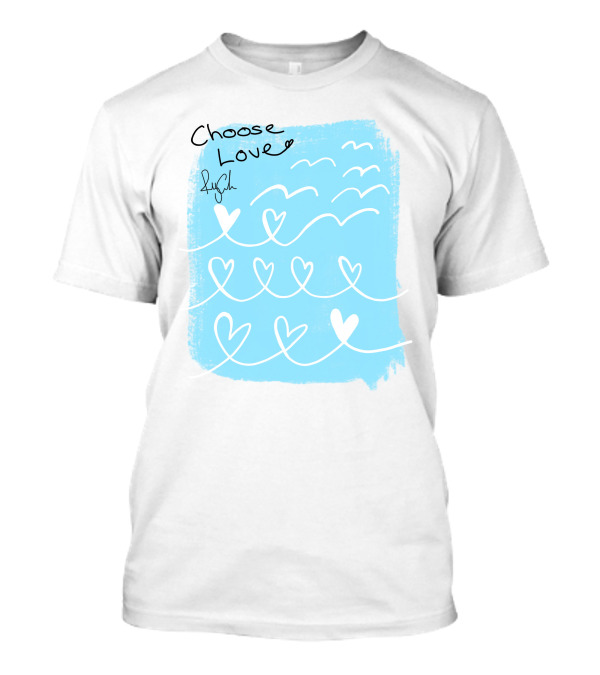 Freddy Carter Everpress Choose Love Heart Waves Blue Print T-Shirt