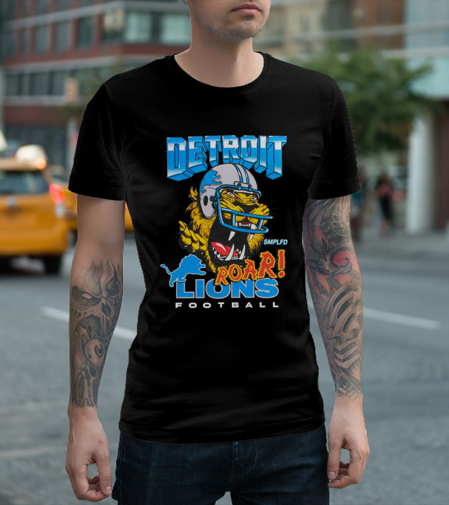 Detroit Lions Roar Football Detroit Lions Roar Football T-Shirt