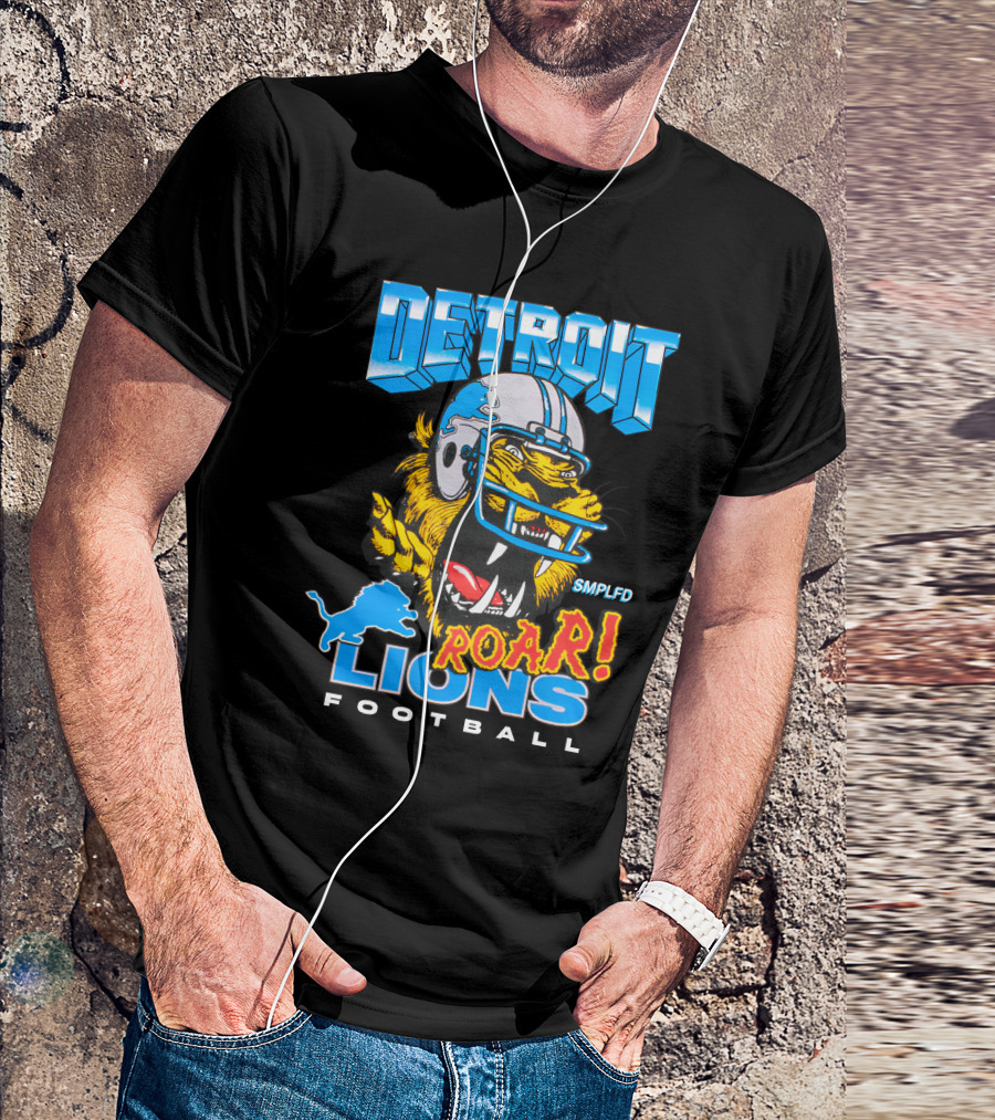 Detroit Lions Roar Football Detroit Lions Roar Football T-Shirt