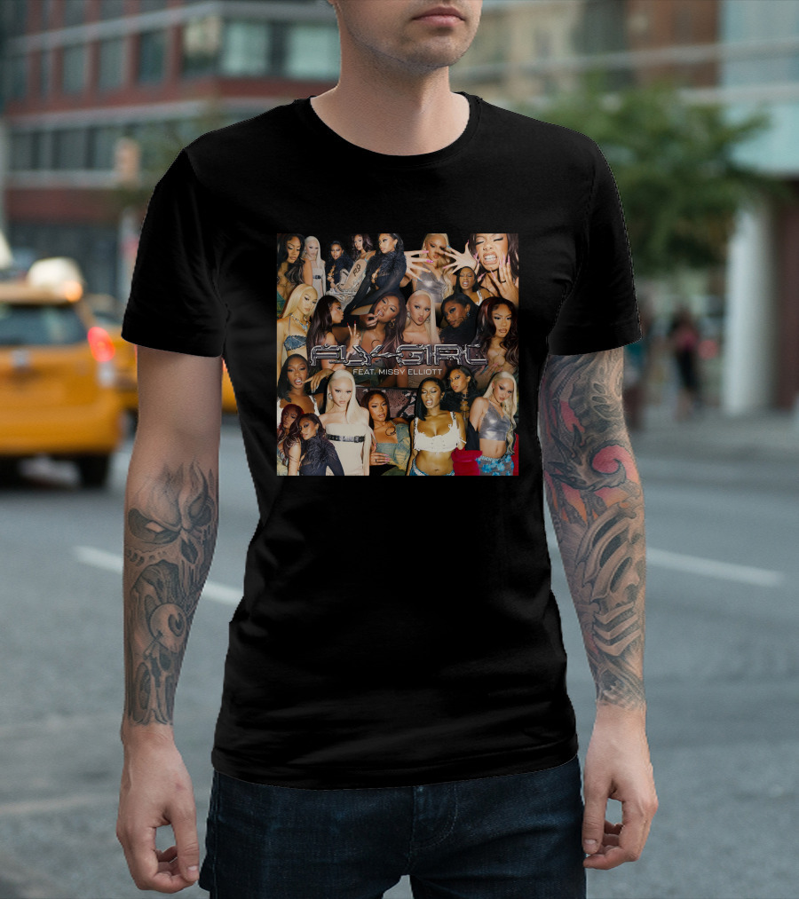 Fly Girl Collage Featuring Missy Elliott T-Shirt