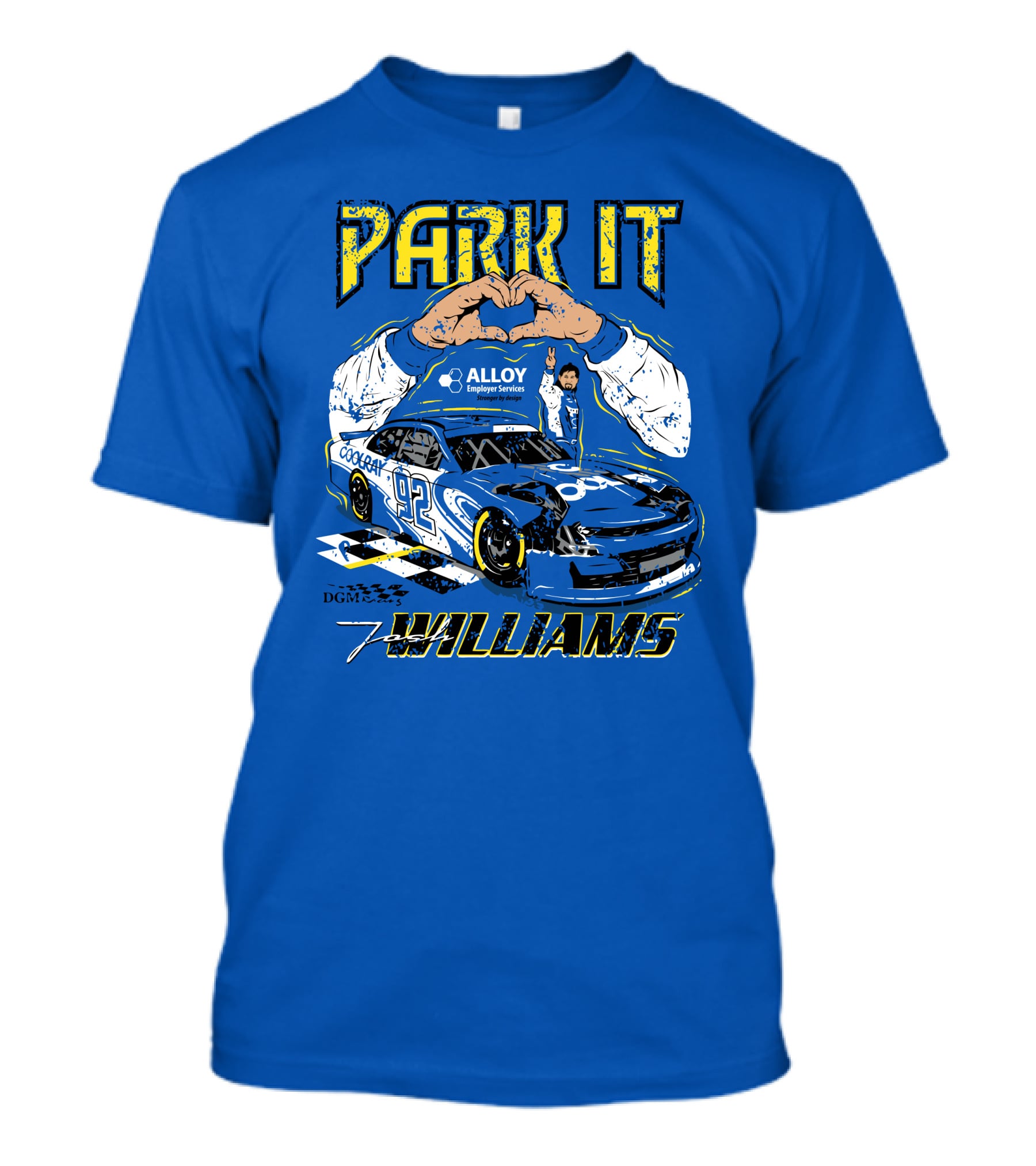 Park It Josh Williams Alloy Employer Services Race Car 92 Williams T-Shirt