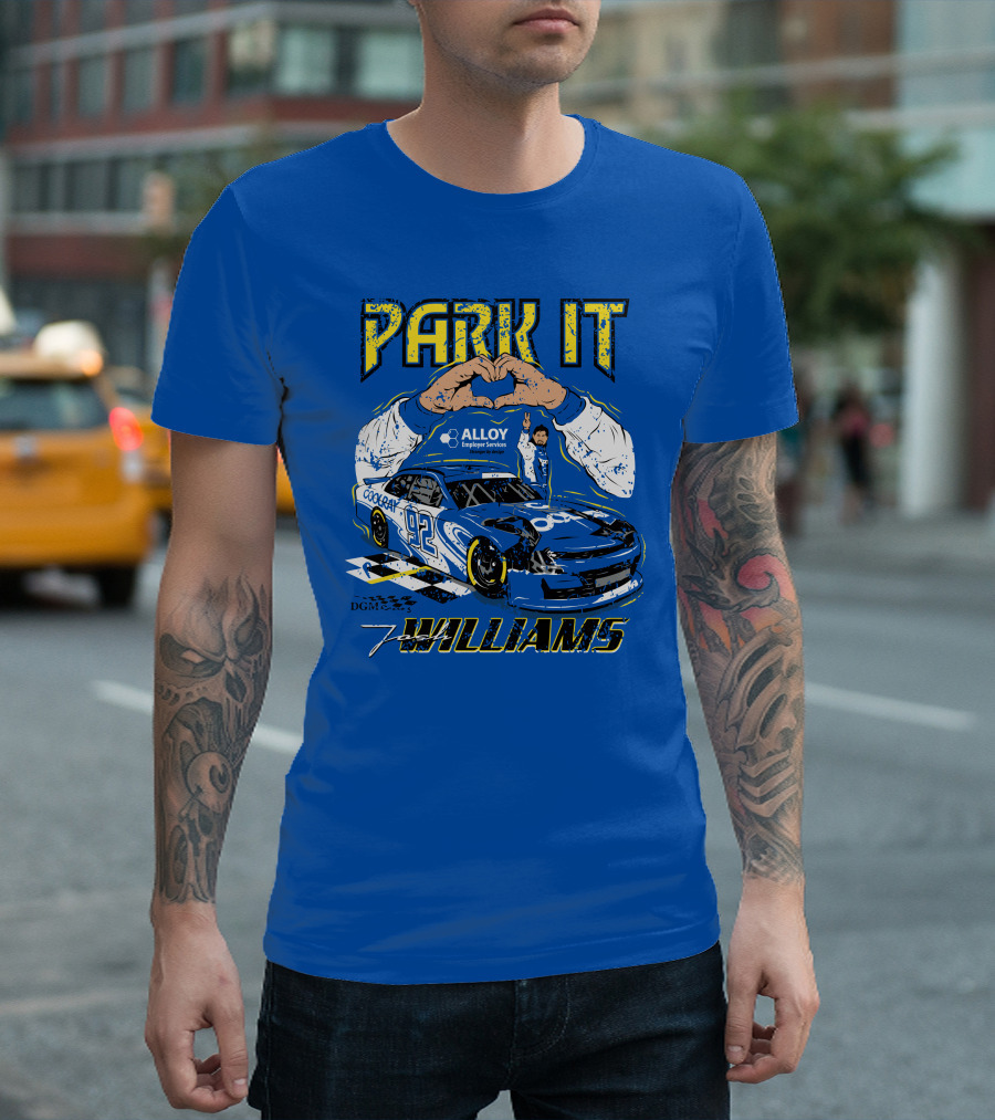 Park It Josh Williams Alloy Employer Services Race Car 92 Williams T-Shirt