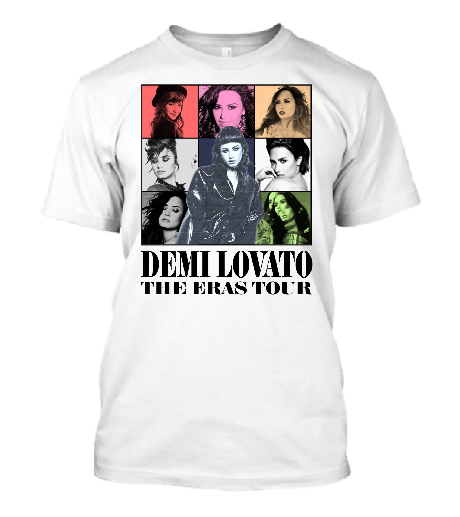 DEMI LOVATO THE ERAS TOUR Nine Portrait Collage T-Shirt