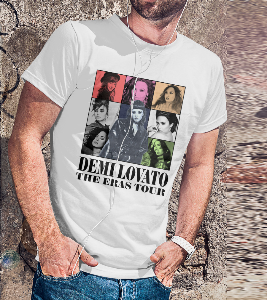 DEMI LOVATO THE ERAS TOUR Nine Portrait Collage T-Shirt