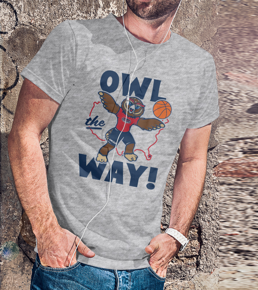 Owlsey Basketball Owl The Way Florida Atlantic T-Shirt