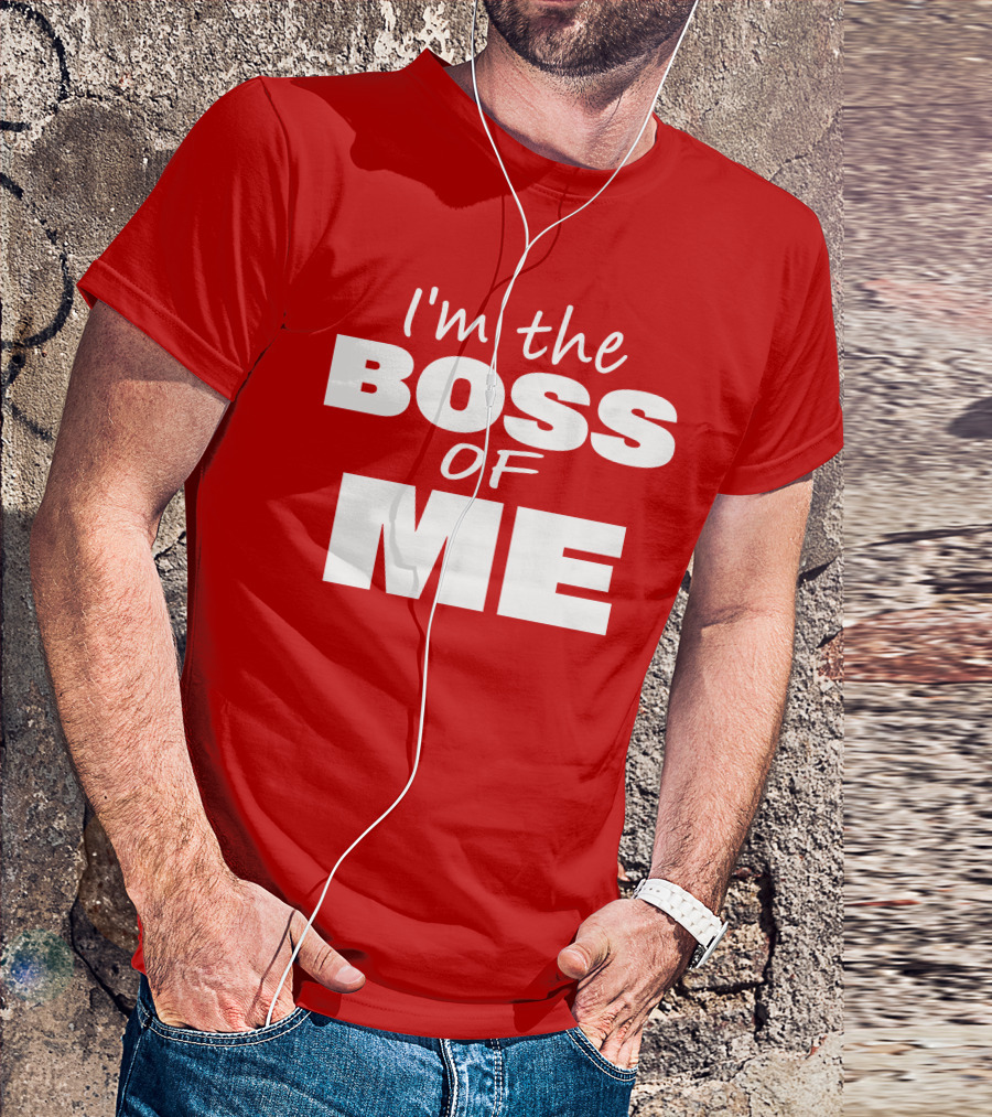 Texas Paul Schroder I'M The Boss Of Me Bold Red T-Shirt