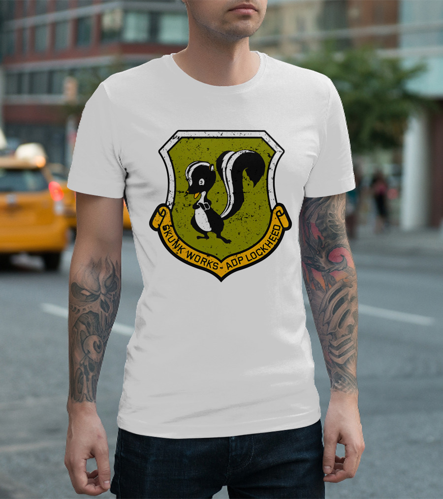 Mrs Poindexter Skunk Works ADP Lockheed Emblem T-Shirt