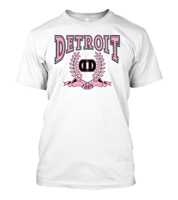 Detroit 1889 Pink Crest DD Laurel T-Shirt