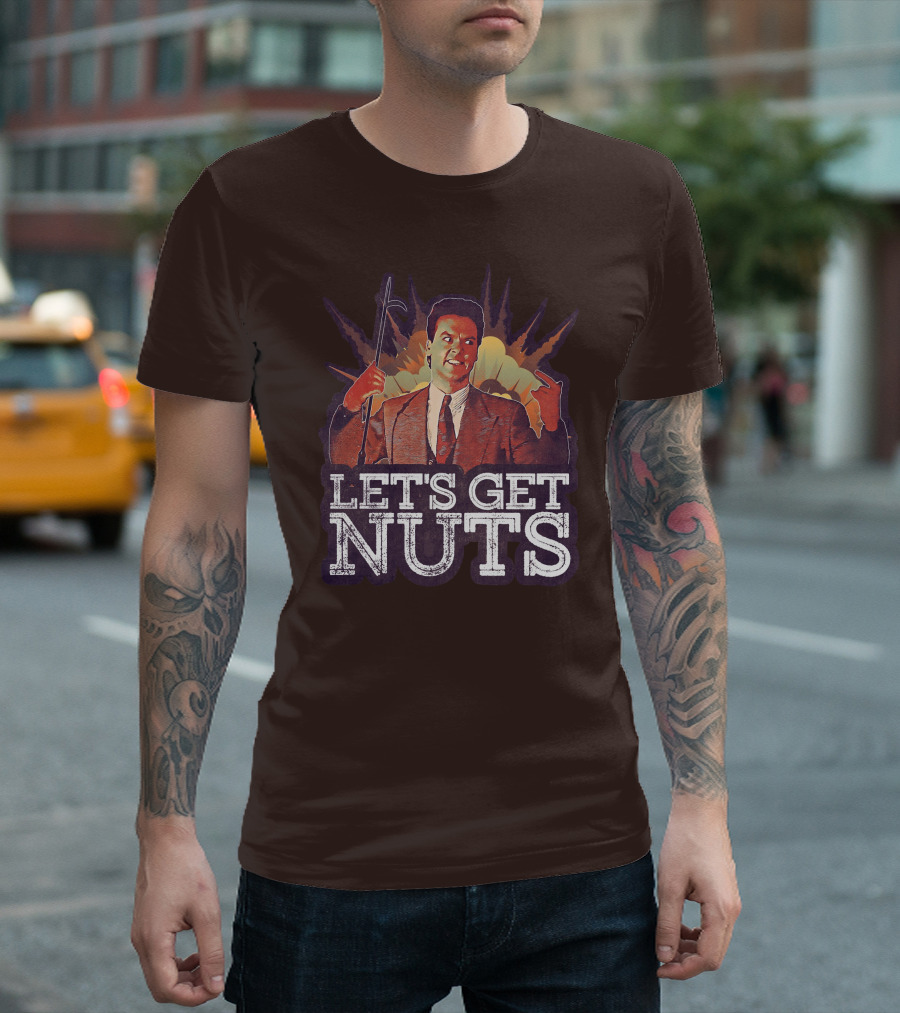 Let's Get Nuts Batman Joker Homage Explosion Scene T-Shirt