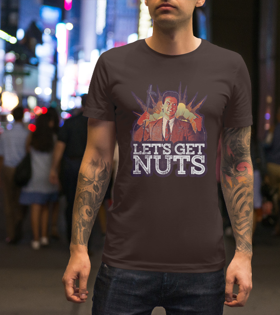 Let's Get Nuts Batman Joker Homage Explosion Scene T-Shirt