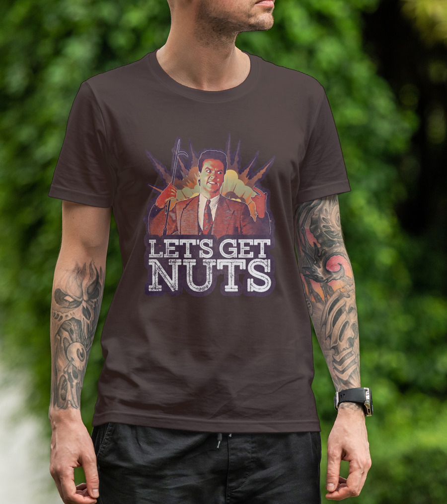 Let's Get Nuts Batman Joker Homage Explosion Scene T-Shirt